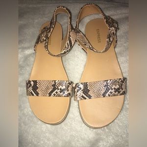 Express Snake print sandals 7